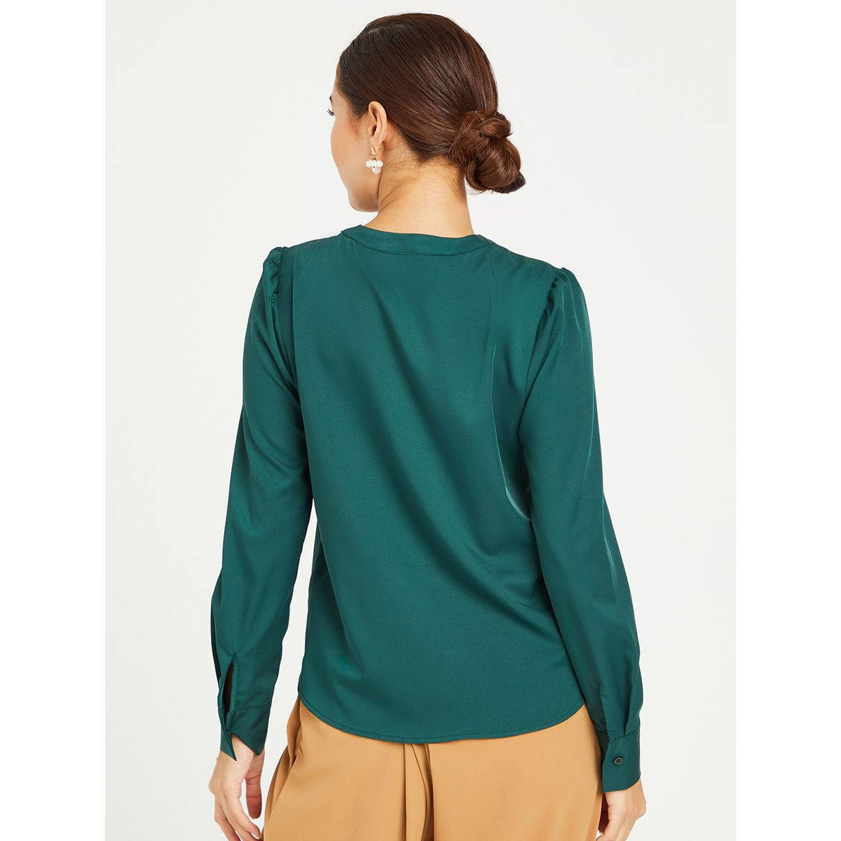بلوزة بياقة عالية واكمام طويلة من ستايلي-women-clothing-shirtsandblouses-blouses-image-5