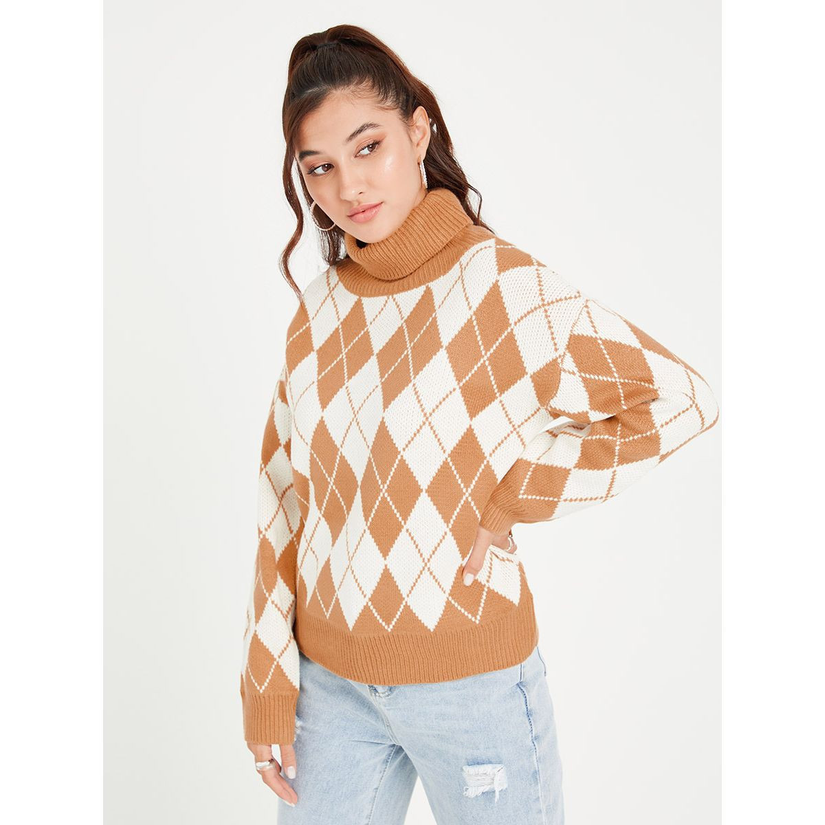 سويتر محبوك باكمام طويلة من ستايلي-women-winterwear-cardigansandjumpers-jumpers-image-1