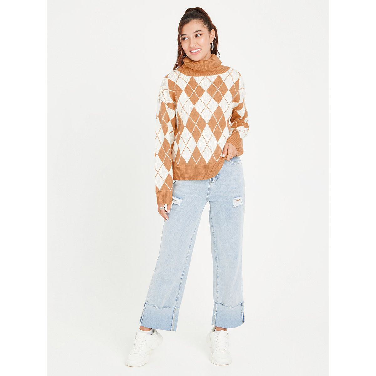 سويتر محبوك باكمام طويلة من ستايلي-women-winterwear-cardigansandjumpers-jumpers-image-2