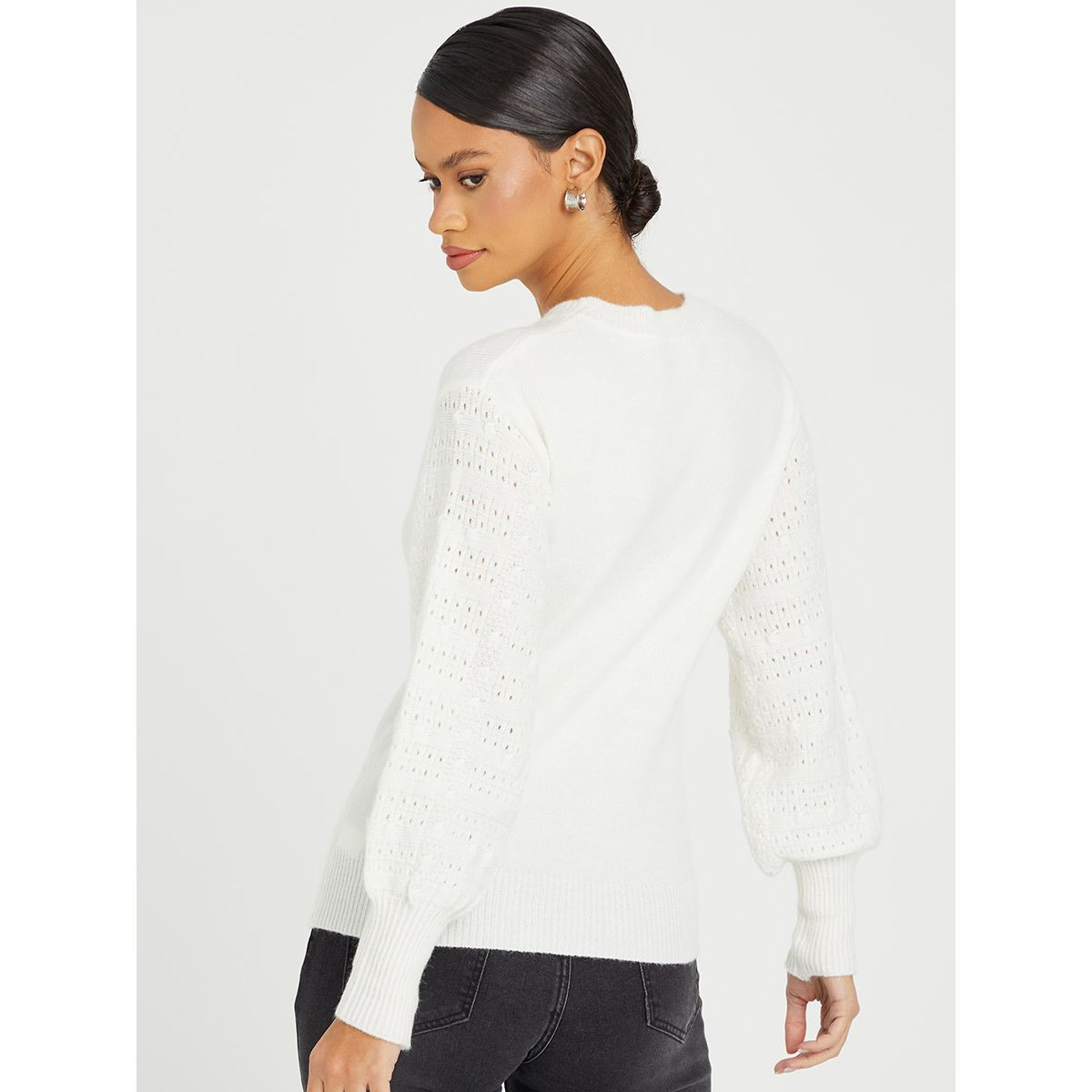 Styli Textured Knitted Volume Long Sleeves Regular Length Sweater-women-clothing-cardigansandjumpers-jumpers-image-4