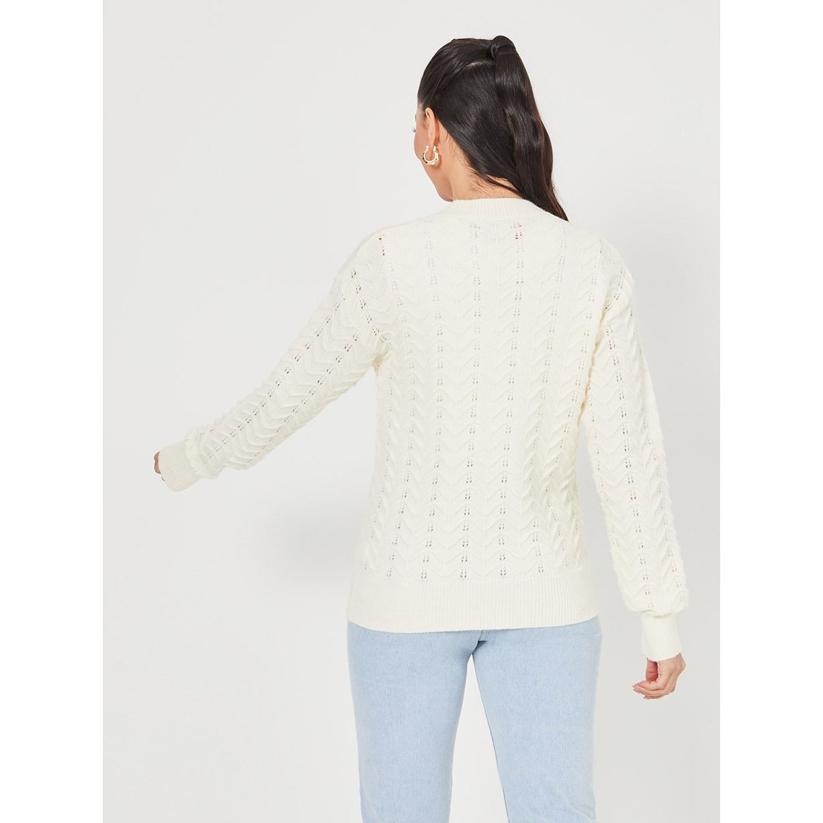 سويتر محبوك ومزين بفتحات من ستايلي-women-clothing-cardigansandjumpers-jumpers-image-1