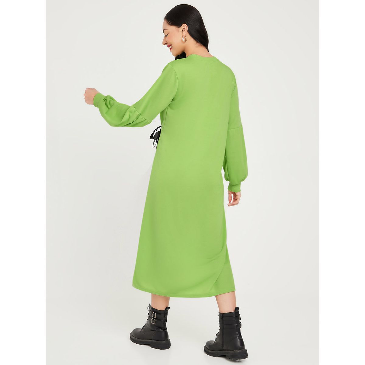 فستان ميدي بياقة عالية من ستايلي-women-clothing-dresses-image-4
