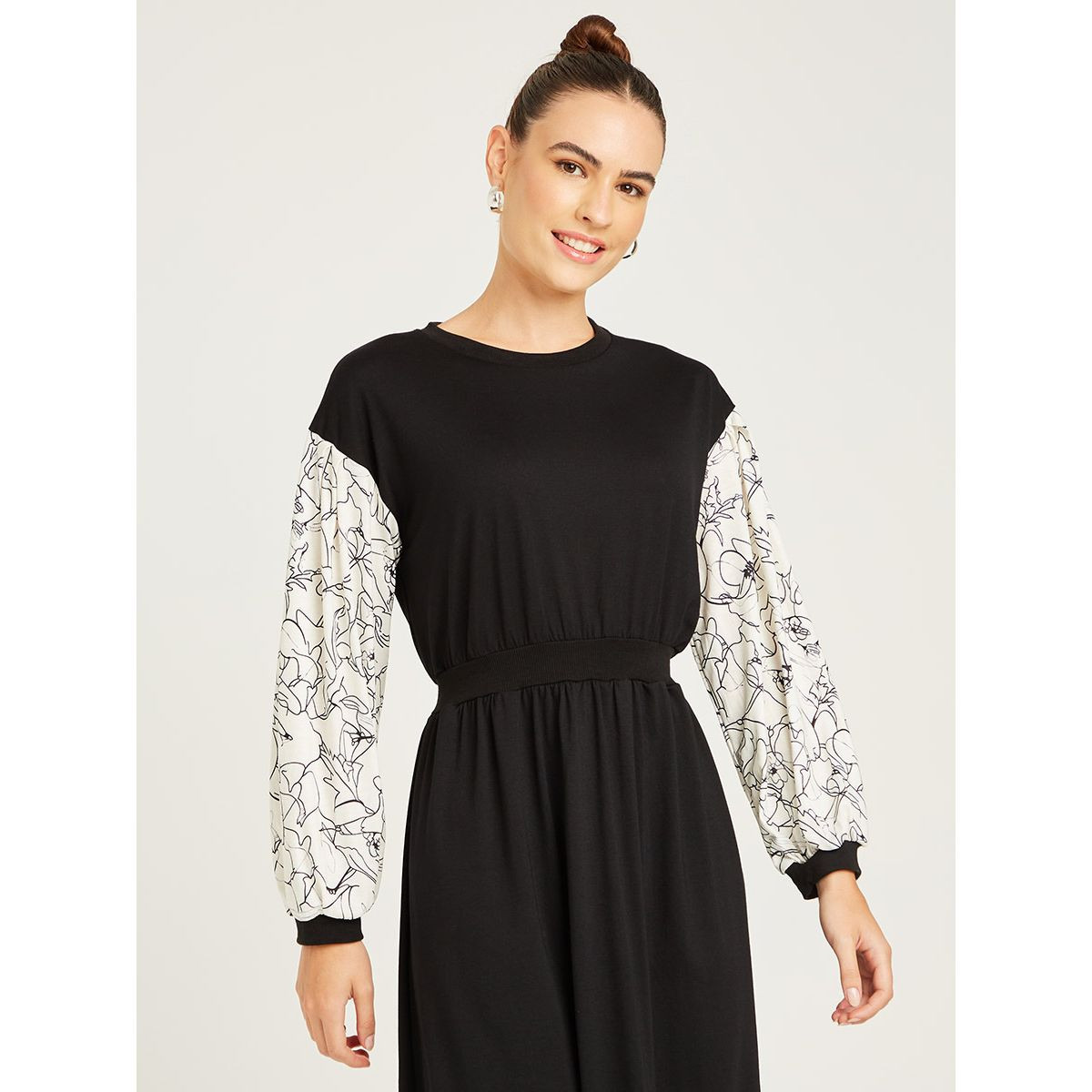 فستان ميدي باكمام طويلة من ستايلي-women-clothing-dresses-image-2