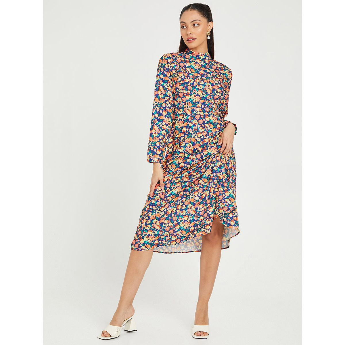 فستان ميدي باكمام طويلة من ستايلي-women-clothing-dresses-image-1