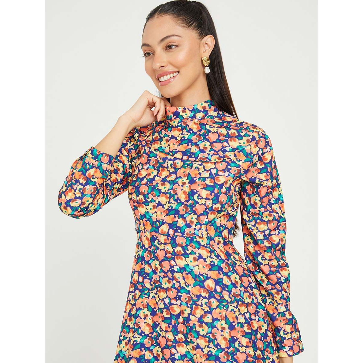 فستان ميدي باكمام طويلة من ستايلي-women-clothing-dresses-image-2