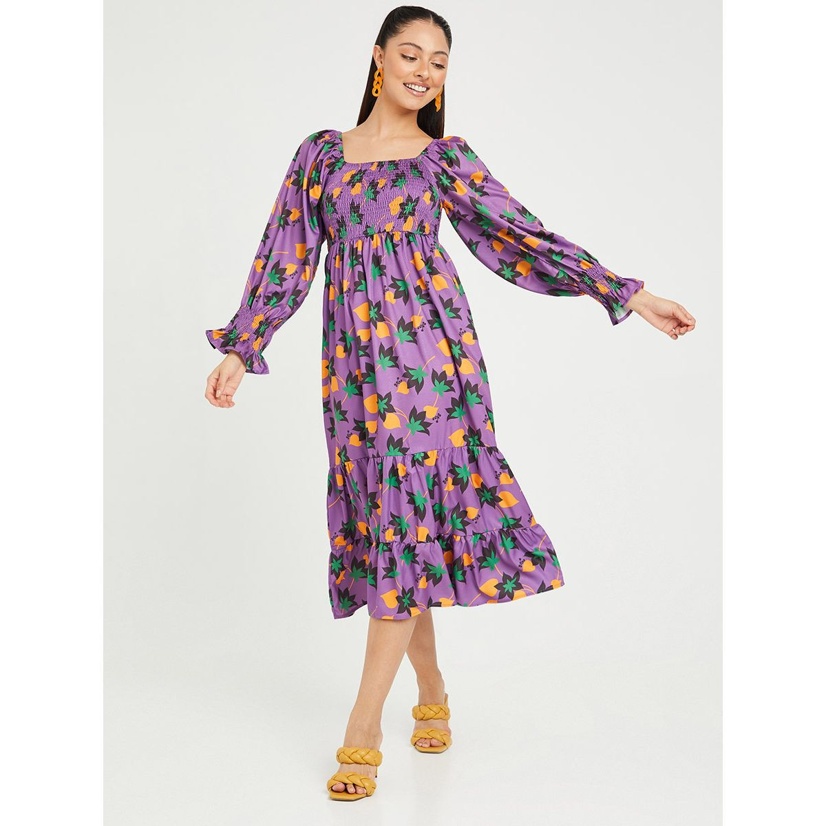 فستان ميدي باكمام طويلة من ستايلي-women-clothing-dresses-image-1