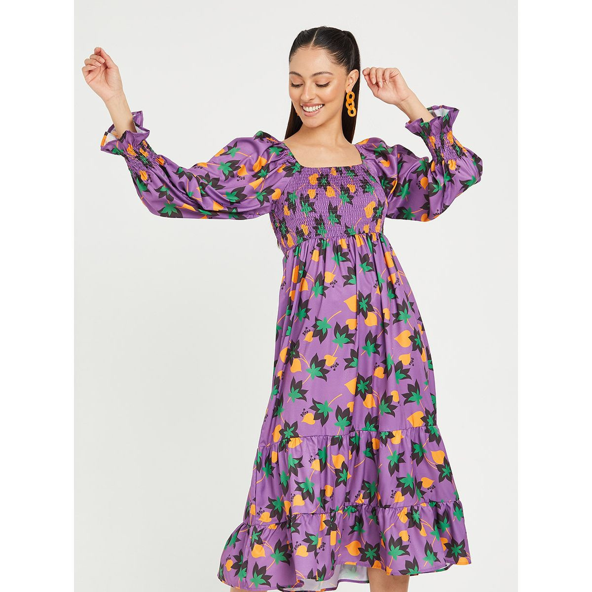 فستان ميدي باكمام طويلة من ستايلي-women-clothing-dresses-image-2