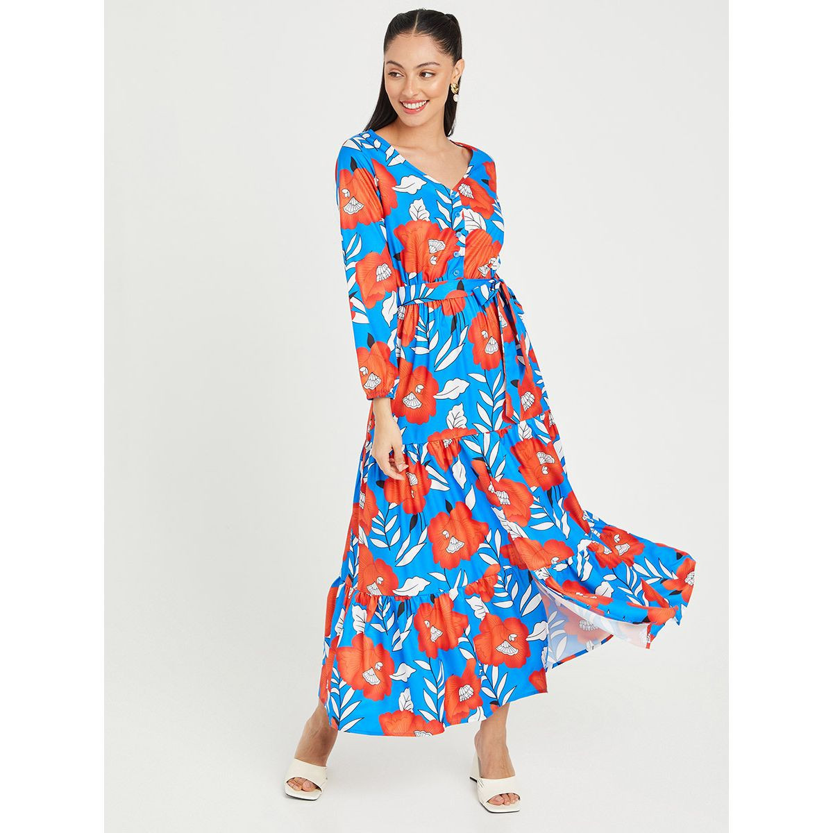 Styli Long Sleeves Floral Print A-Line Maxi Dress-women-clothing-dresses-image-1