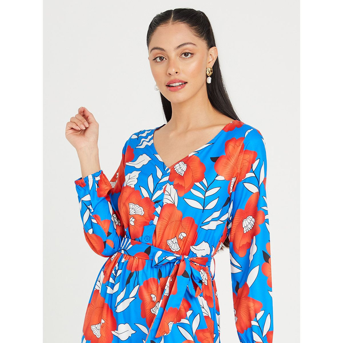 Styli Long Sleeves Floral Print A-Line Maxi Dress-women-clothing-dresses-image-2