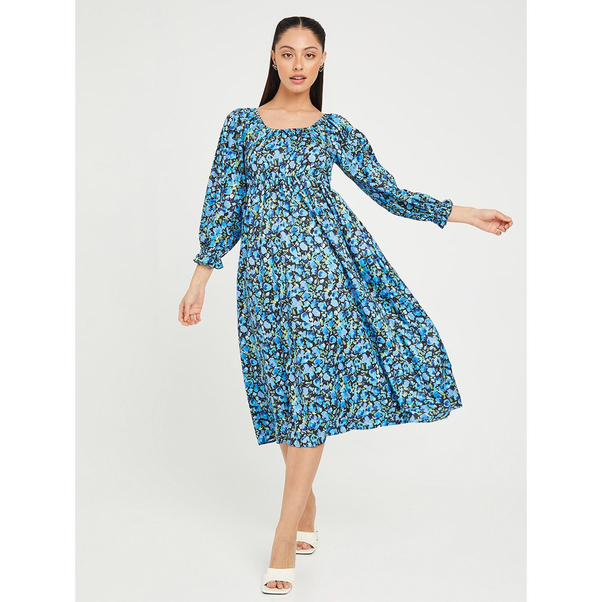فستان ميدي باكمام طويلة من ستايلي-women-clothing-dresses-image-1