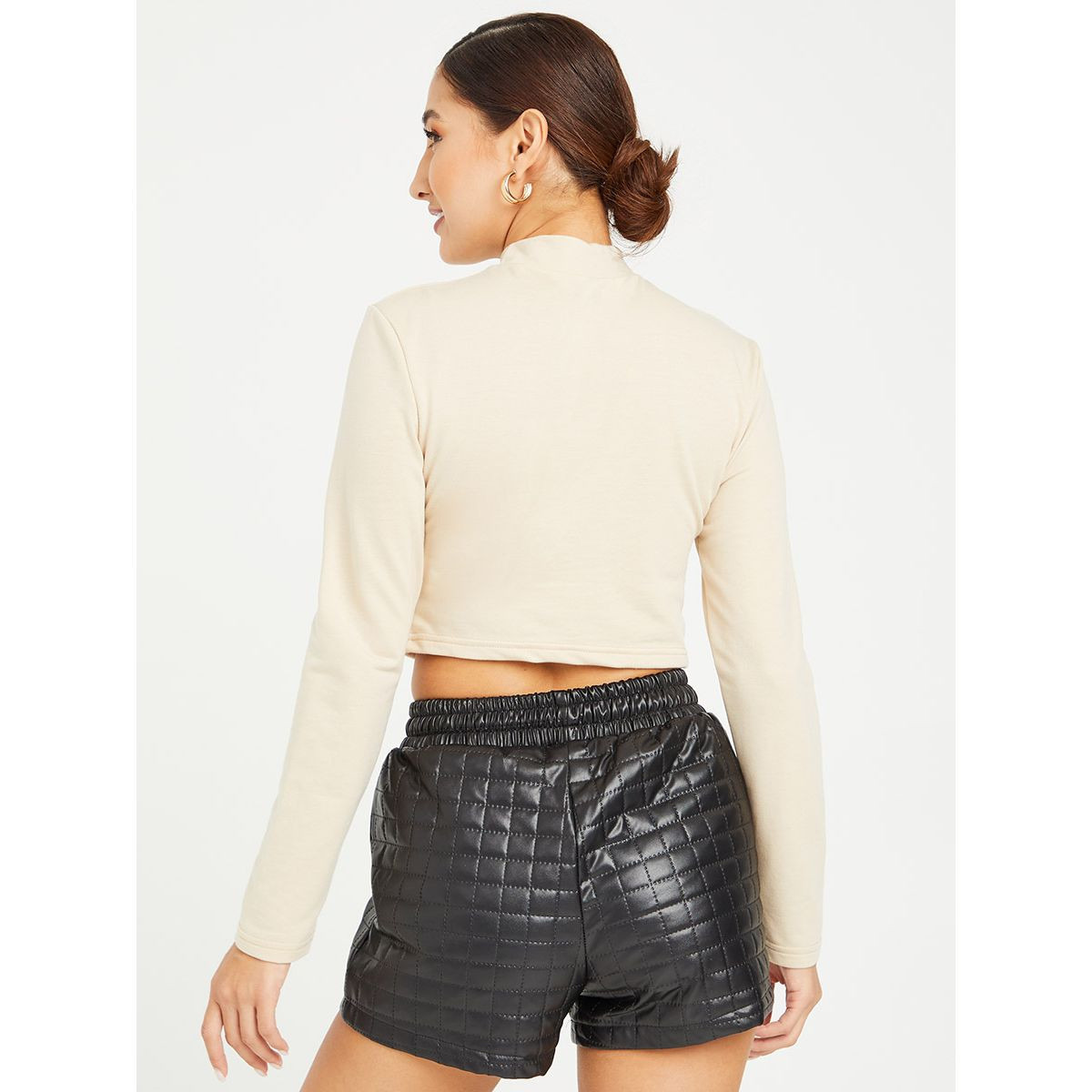 Styli Long Sleeves Half Zip Closure High Neck Crop Top-women-clothing-shirtsandblouses-blouses-image-4