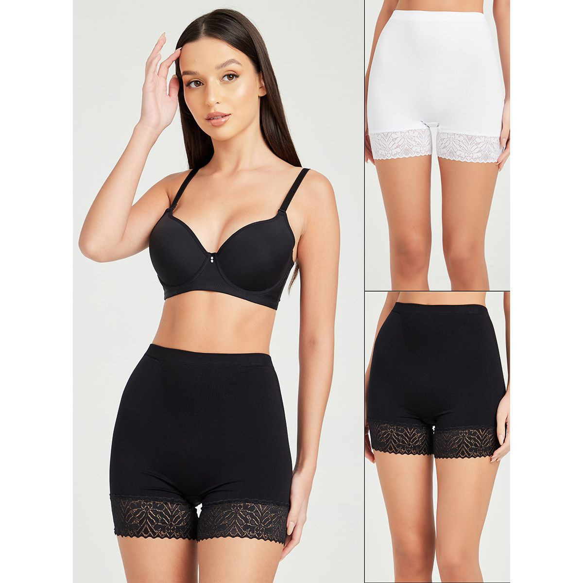 مجموعة من 2 سروال داخلي بتداخلات دانتيل من ستايلي-women-clothing-lingerie-panties-image-1