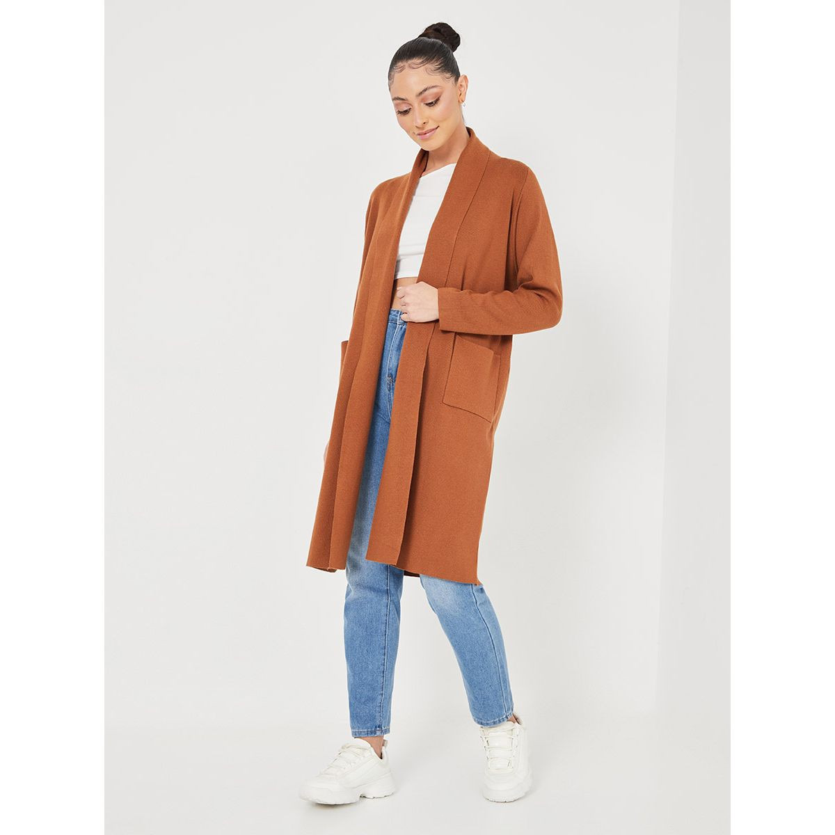 كارديغان محبوك مع جيوب من ستايلي-women-winterwear-cardigansandjumpers-cardigans-image-2