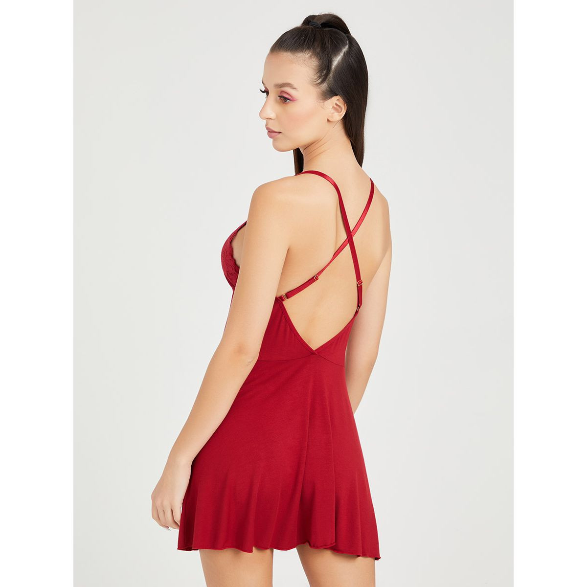 بيبي دول بتداخلات دانتيل من ستايلي-women-clothing-lingerie-babydollsandbodysuits-image-3