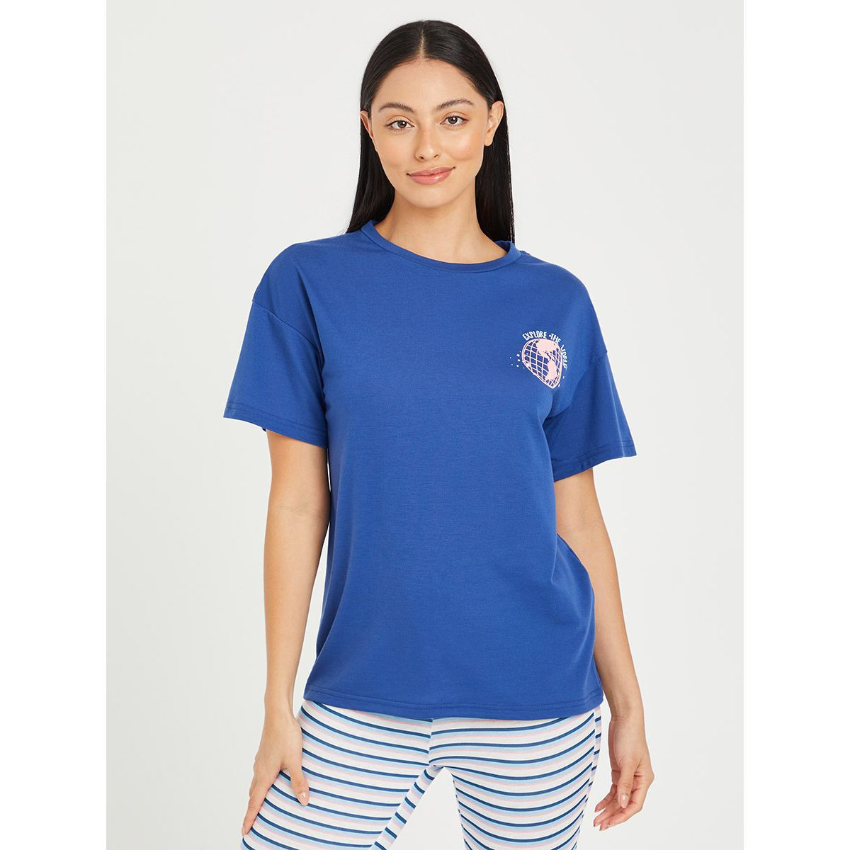 طقم من ( بلوزة + ليقنز ) من ستايلي-women-clothing-nightwear-pyjamas-longsets-image-2