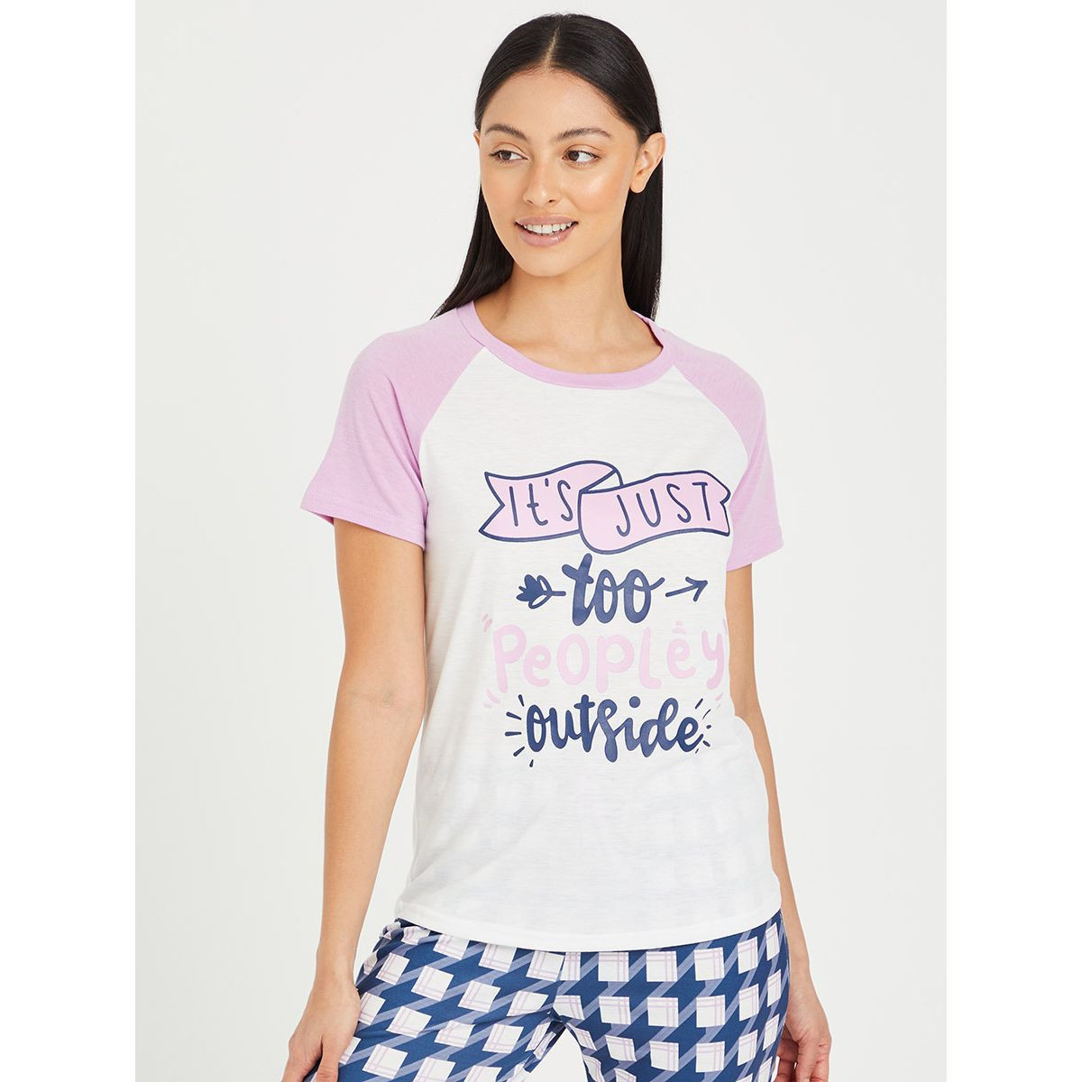 طقم بيجاما من ( تيشيرت + بنطال ) من ستايلي-women-clothing-nightwear-pyjamas-longsets-image-2