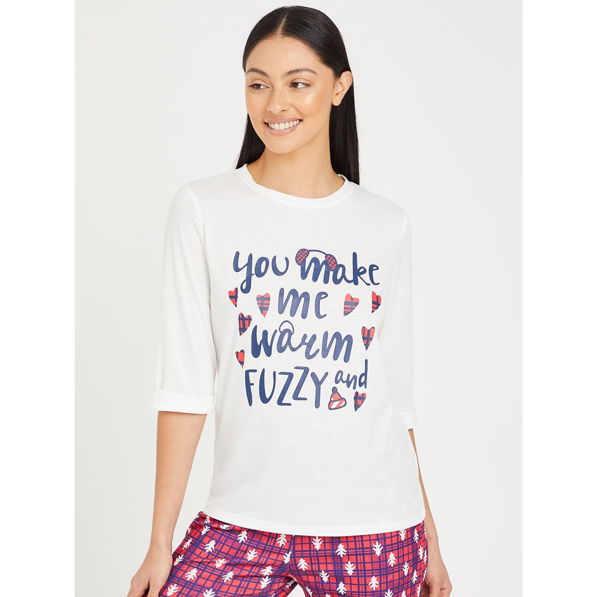 طقم بيجاما من ( تيشيرت + بنطال ) من ستايلي-women-clothing-nightwear-pyjamas-longsets-image-2