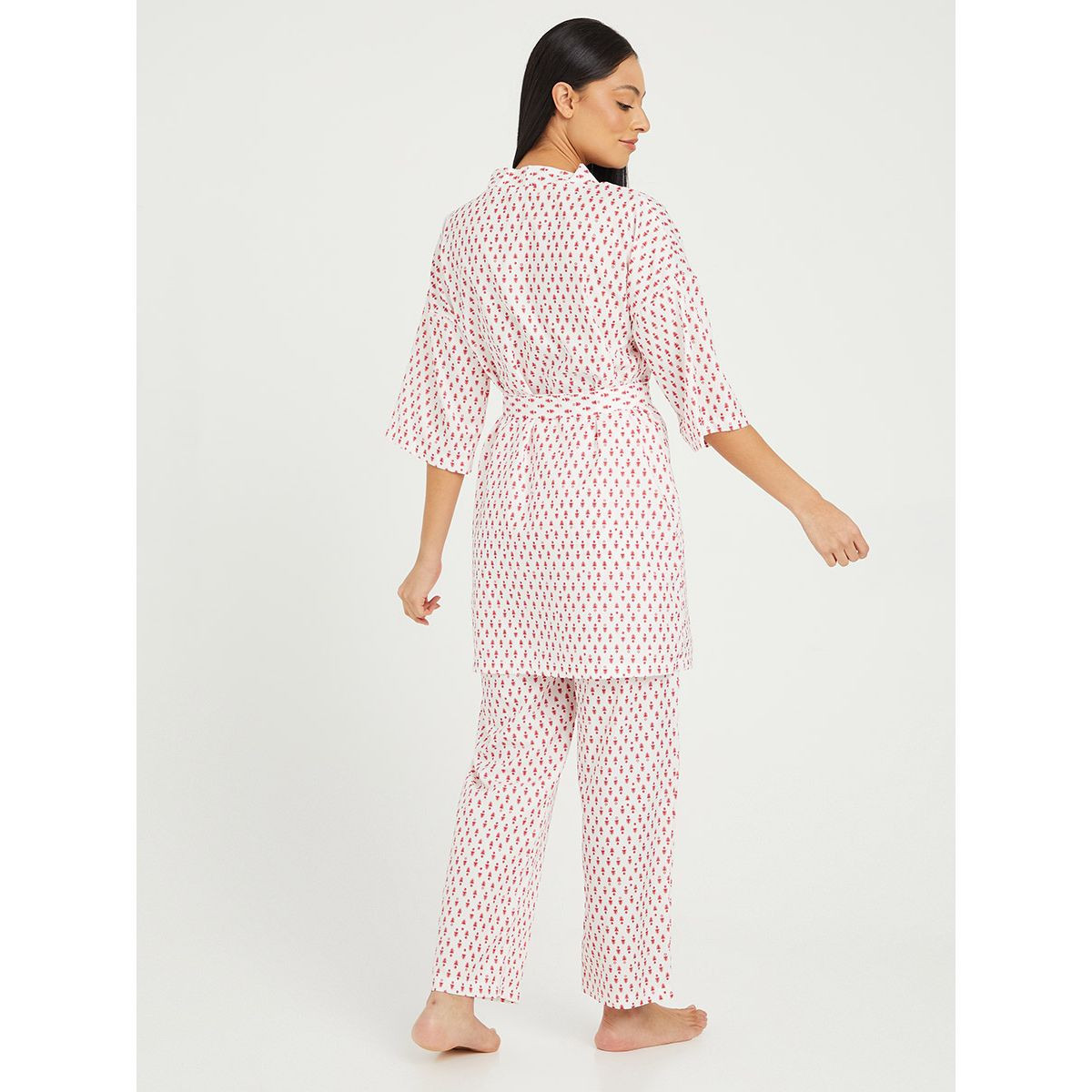 طقم بيجاما من ( بلوزة + بنطال + روب ) من ستايلي-women-clothing-nightwear-pyjamas-longsets-image-8