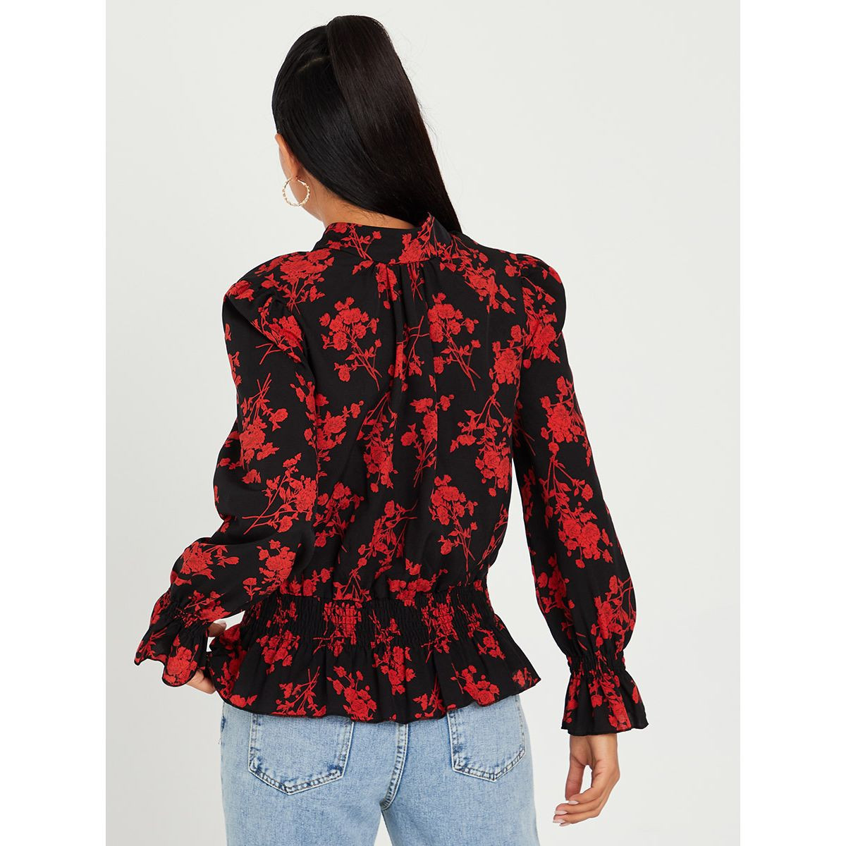 Styli Long Sleeves Floral Print Blouse -women-clothing-shirtsandblouses-blouses-image-4