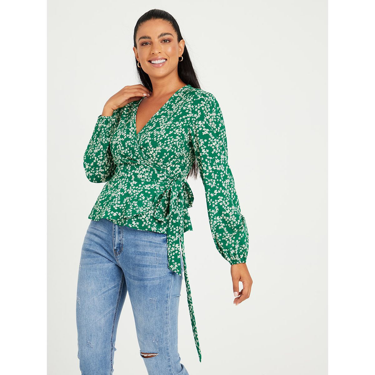 Styli Long Sleeves Floral Print Wrap Top-women-clothing-shirtsandblouses-blouses-image-3