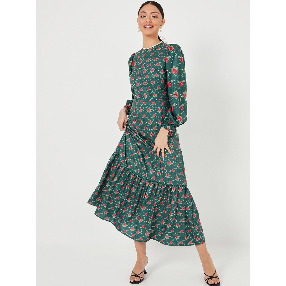 فستان طويل مطبع بزهور من ستايلي-women-clothing-dresses-image-1