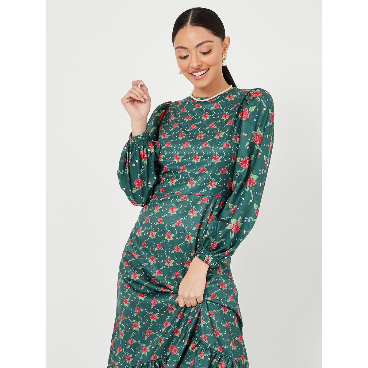فستان طويل مطبع بزهور من ستايلي-women-clothing-dresses-image-2