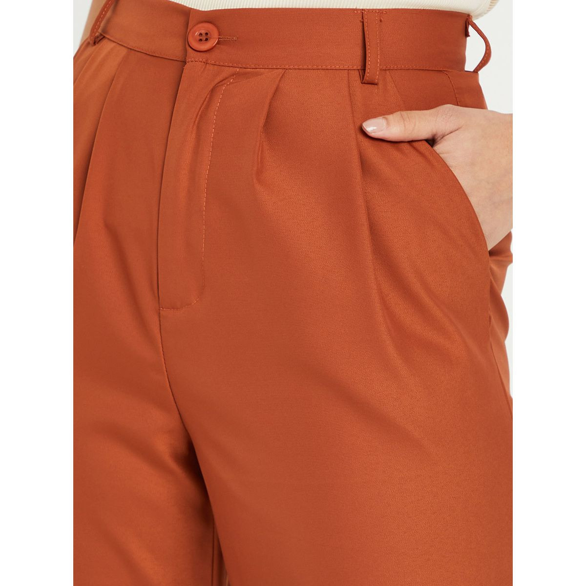 Styli High Waist Tailored Wide Leg Trouser with Side Pocket-women-clothing-trousers-image-3
