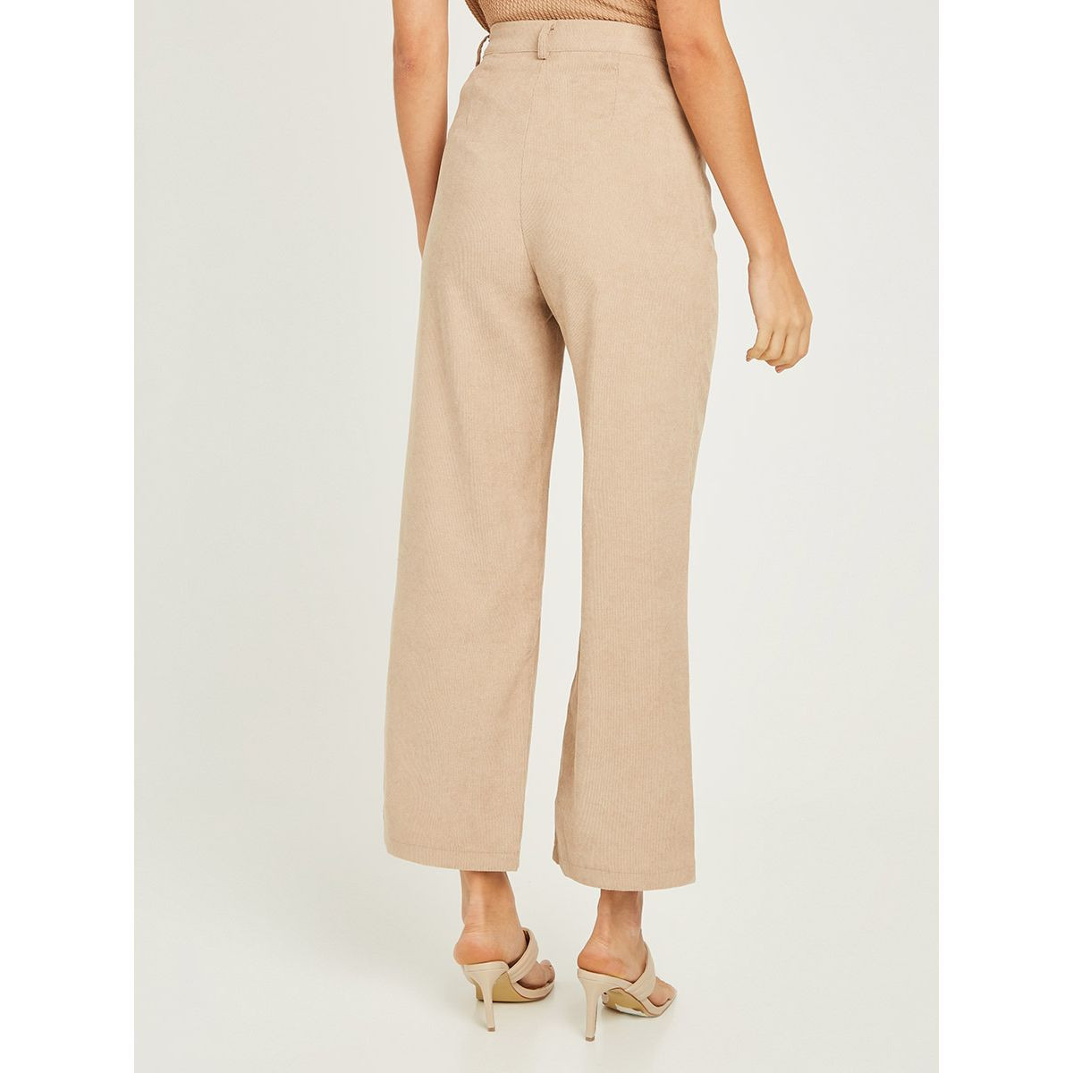 Styli Corduroy Wide Leg Trouser with Pocket and Belt Loops-women-clothing-bottoms-trousers-image-4