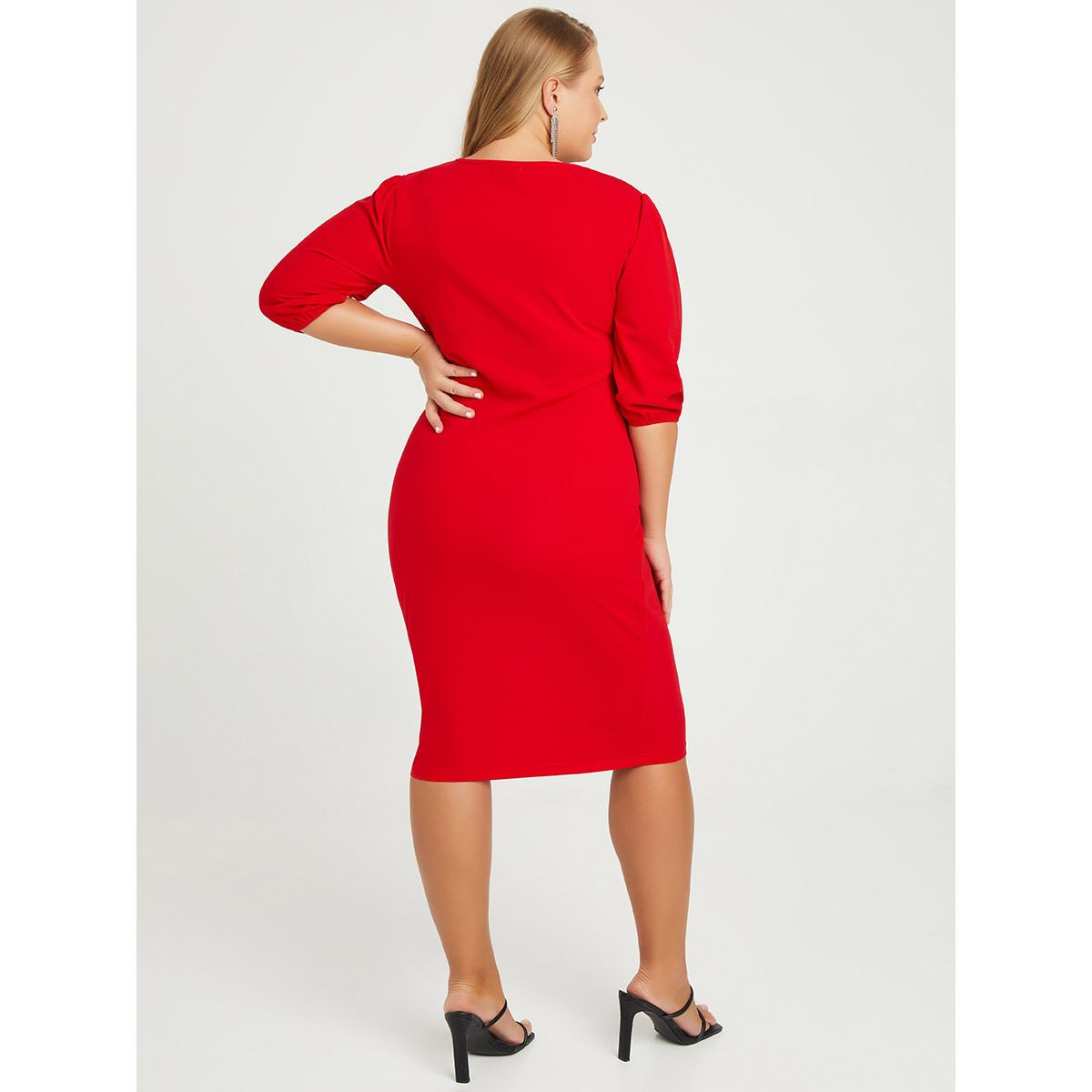 فستان بياقة واسعة واكمام بأساور من ستايلي-women-clothing-dresses-image-4