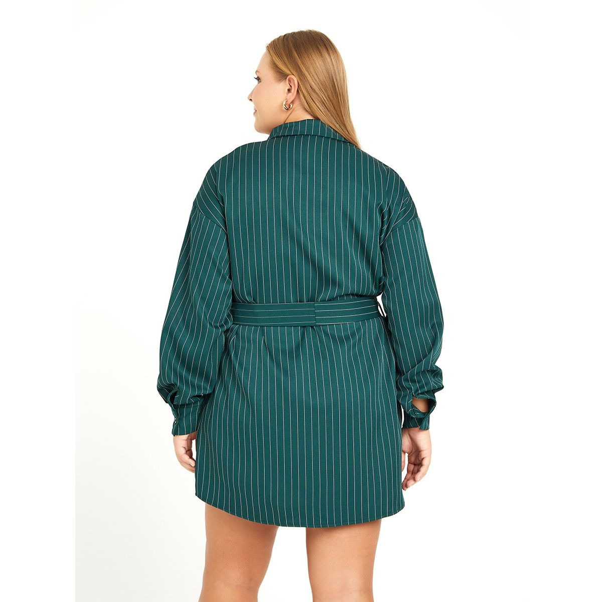 فستان قصير مخطط باكمام طويلة-women-clothing-dresses-image-4