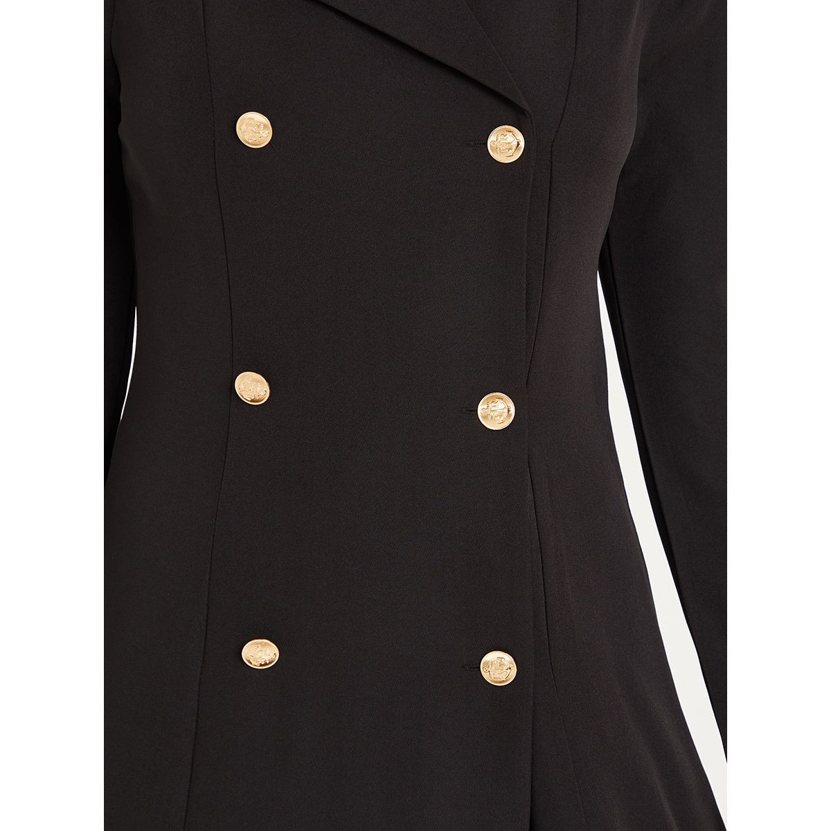 Styli Long Sleeves Notch Lapel Blazer Mini Dress with Button Detail-women-clothing-dresses-image-3