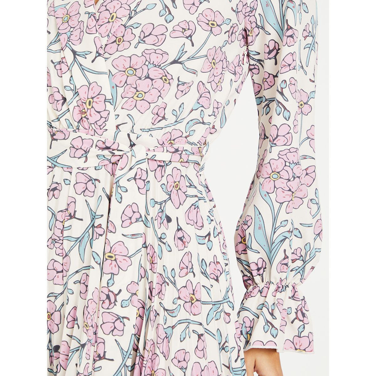Styli Long Sleeves Lapel Collar Floral Print Midi Dress-women-clothing-dresses-image-4