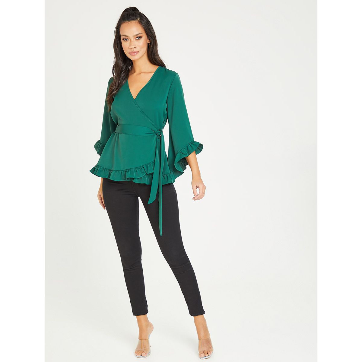 بلوزة بنمط لف وكشكش من ستايلي-women-clothing-shirtsandblouses-blouses-image-2