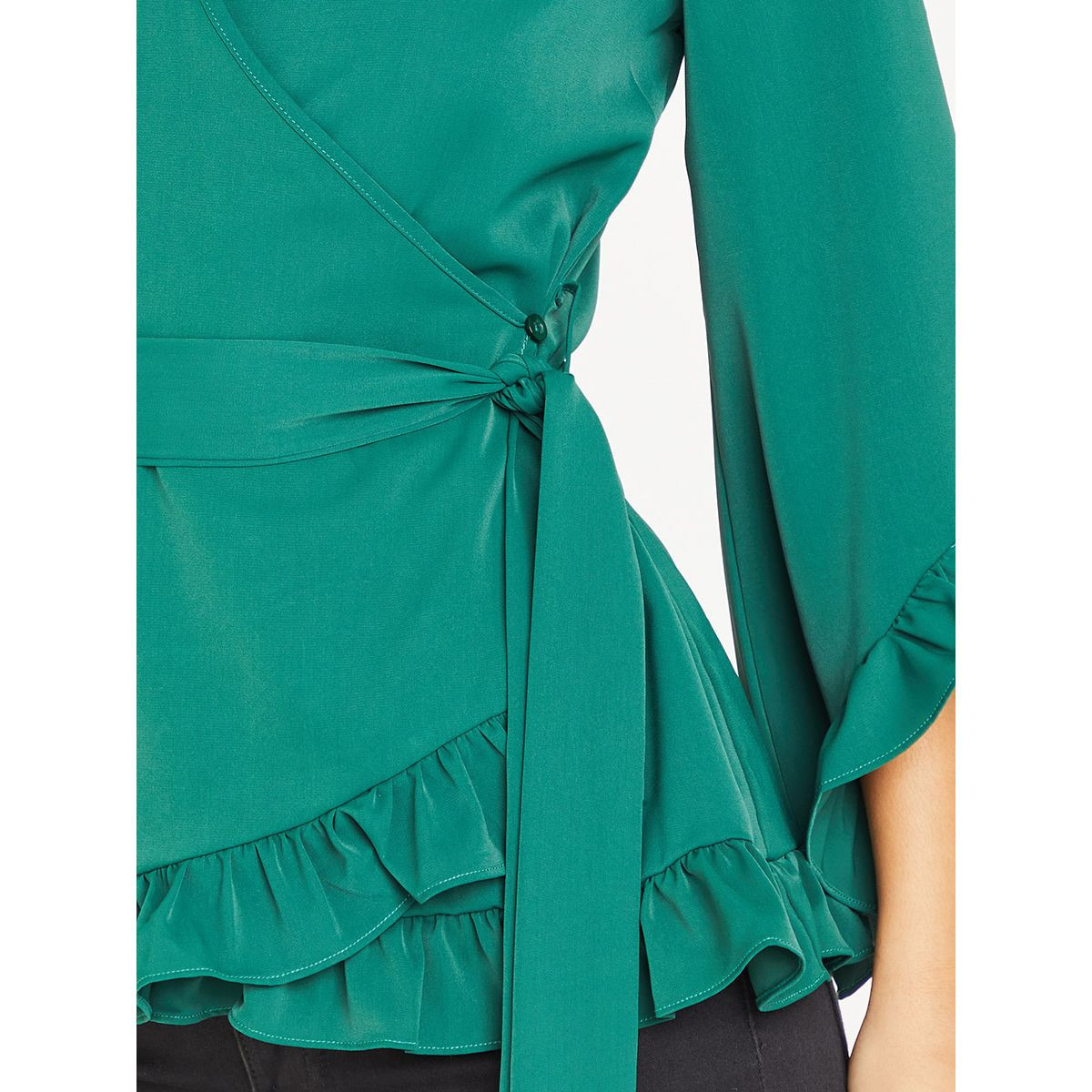 بلوزة بنمط لف وكشكش من ستايلي-women-clothing-shirtsandblouses-blouses-image-4