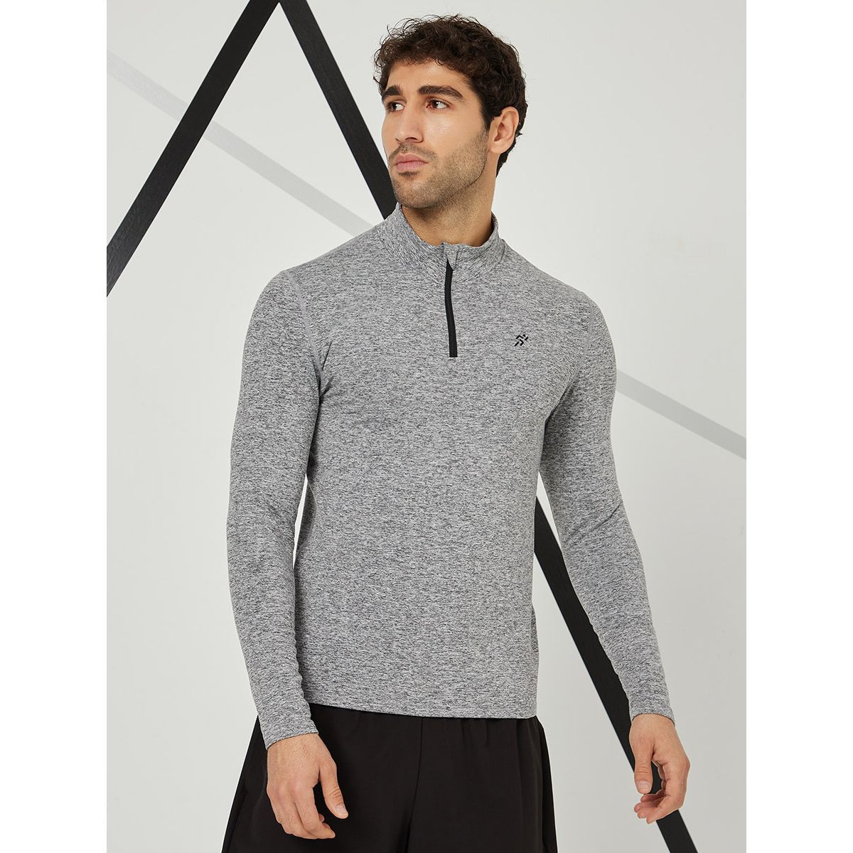 Styli Half Zip Detail Active Top-men-clothing-sportswearandactivewear-tshirtsandpolos-image-1
