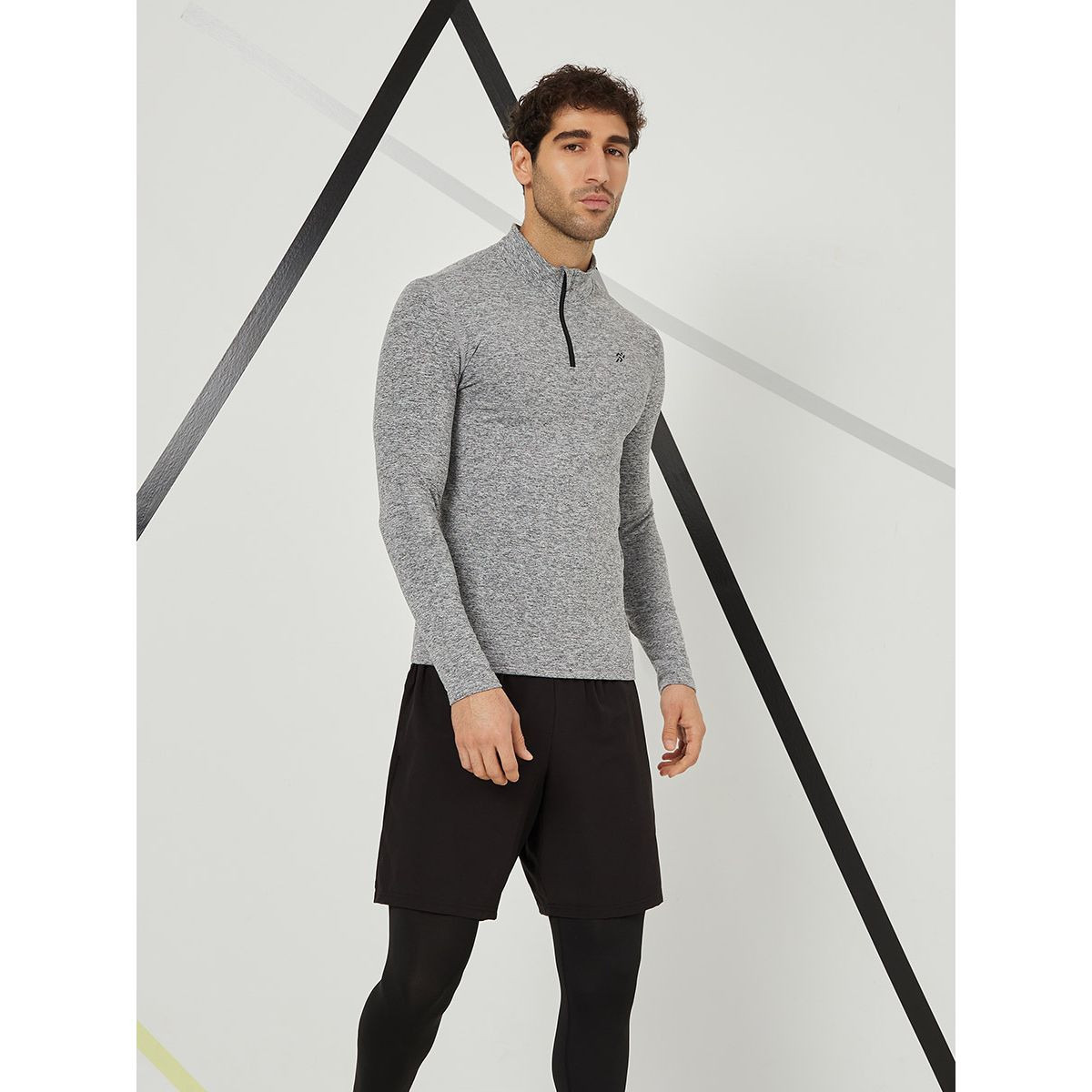 Styli Half Zip Detail Active Top-men-clothing-sportswearandactivewear-tshirtsandpolos-image-2