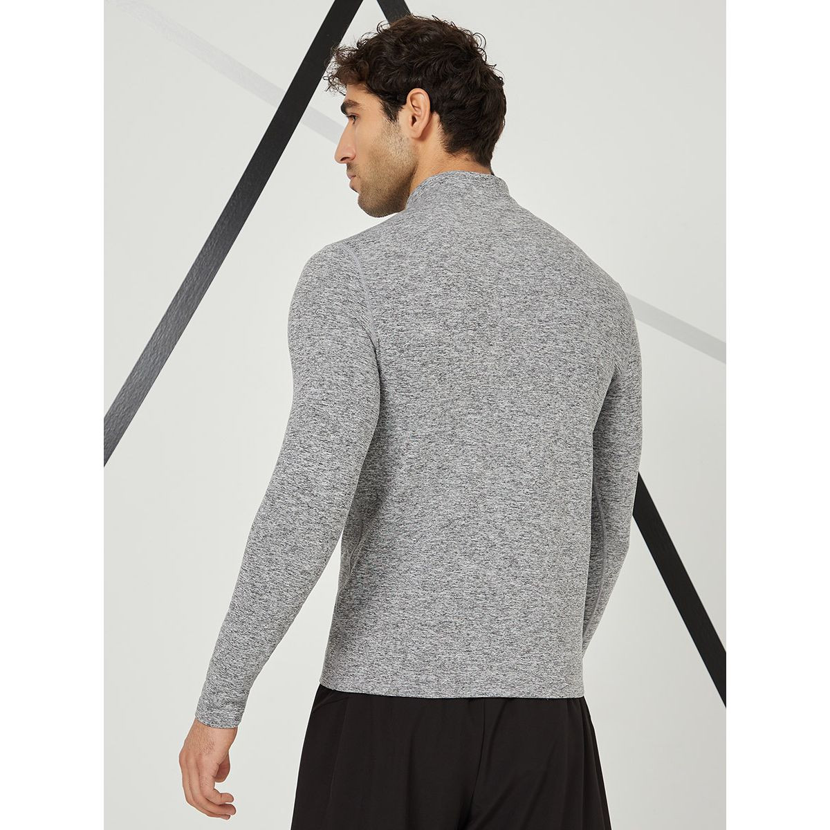 Styli Half Zip Detail Active Top-men-clothing-sportswearandactivewear-tshirtsandpolos-image-4