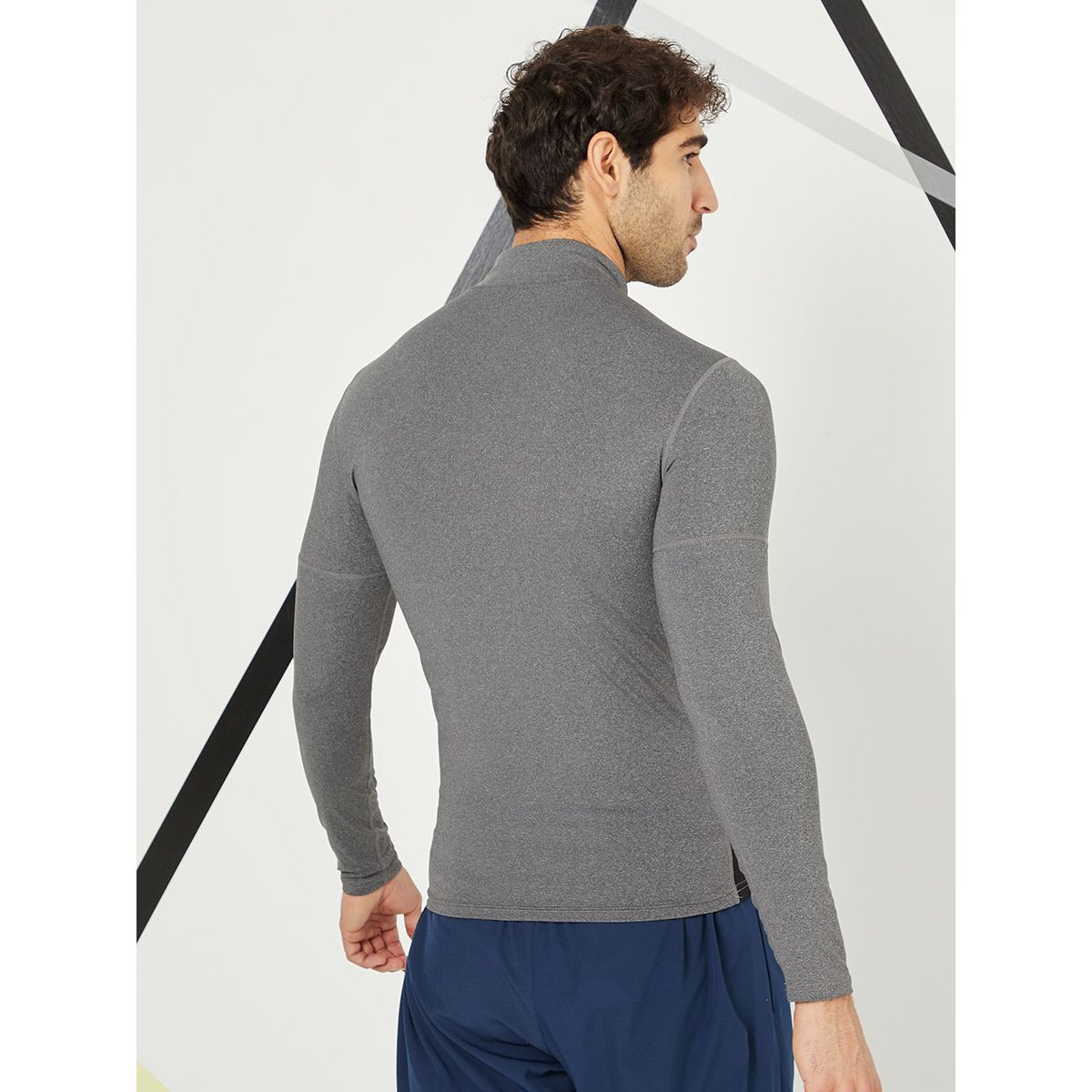 Styli Colorblock 1/2 Zip Closure Activewear T-shirt-men-clothing-sportswearandactivewear-tshirtsandpolos-image-5