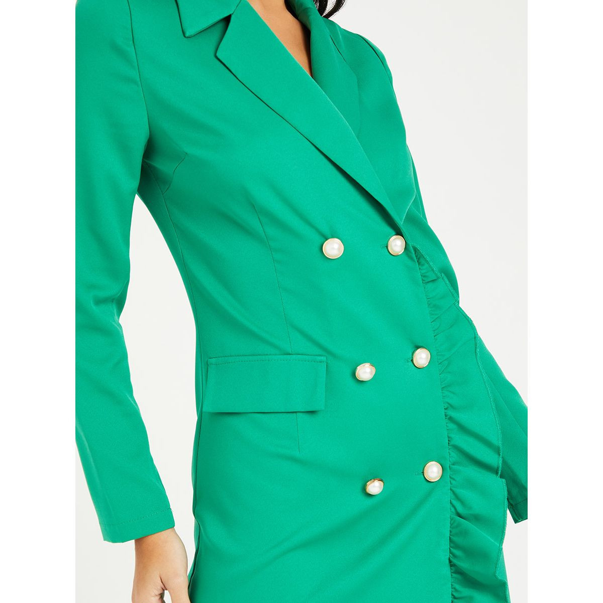 فستان ميدي باكمام طويلة وكشكش من ستايلي-women-clothing-dresses-image-3