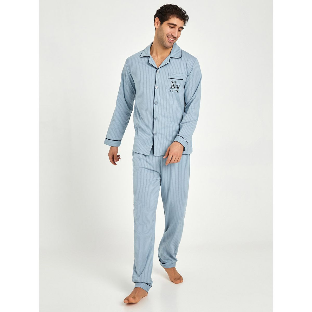 طقم بيجاما من ( قميص + بنطال )-men-clothing-nightwear-sets-image-2