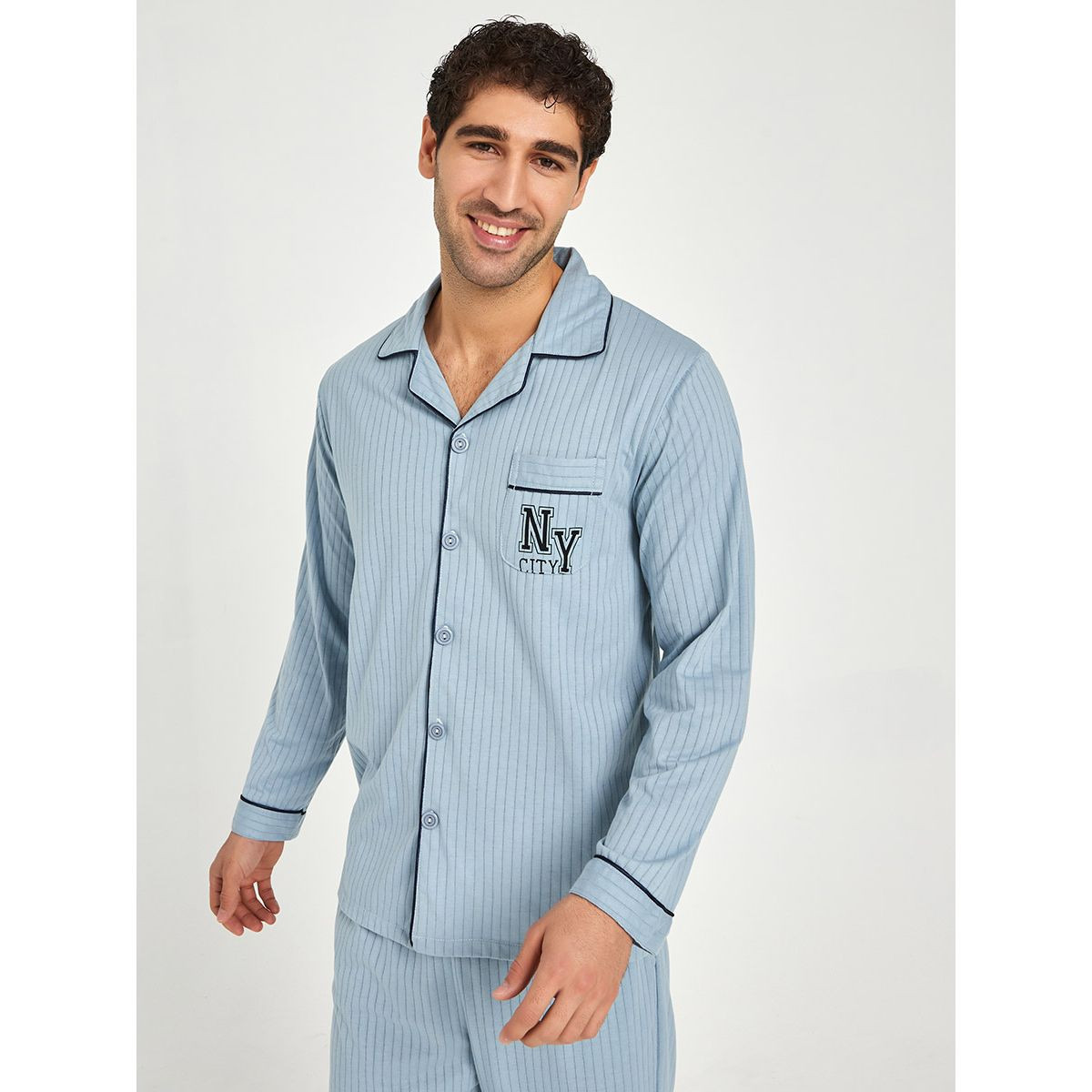 طقم بيجاما من ( قميص + بنطال )-men-clothing-nightwear-sets-image-3