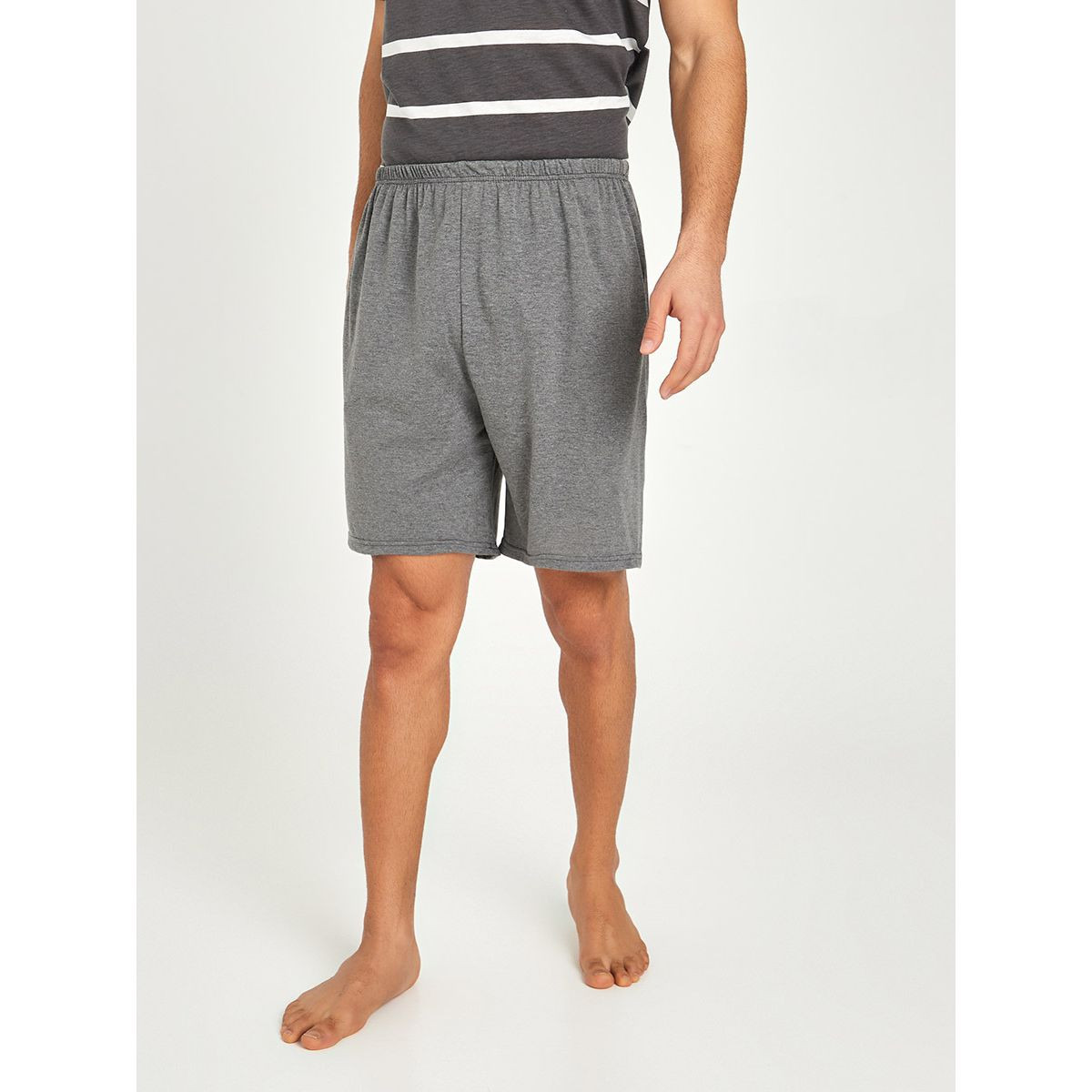 Styli Striped T-shirt and Solid Shorts Sets-men-clothing-nightwear-sets-image-5