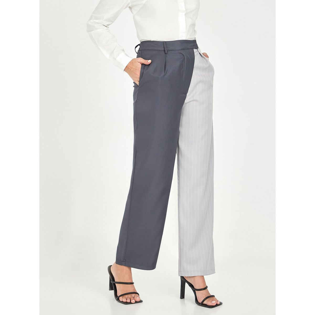 Styli Wide Leg Tonal Tailored Trouser-women-clothing-bottoms-trousers-image-1