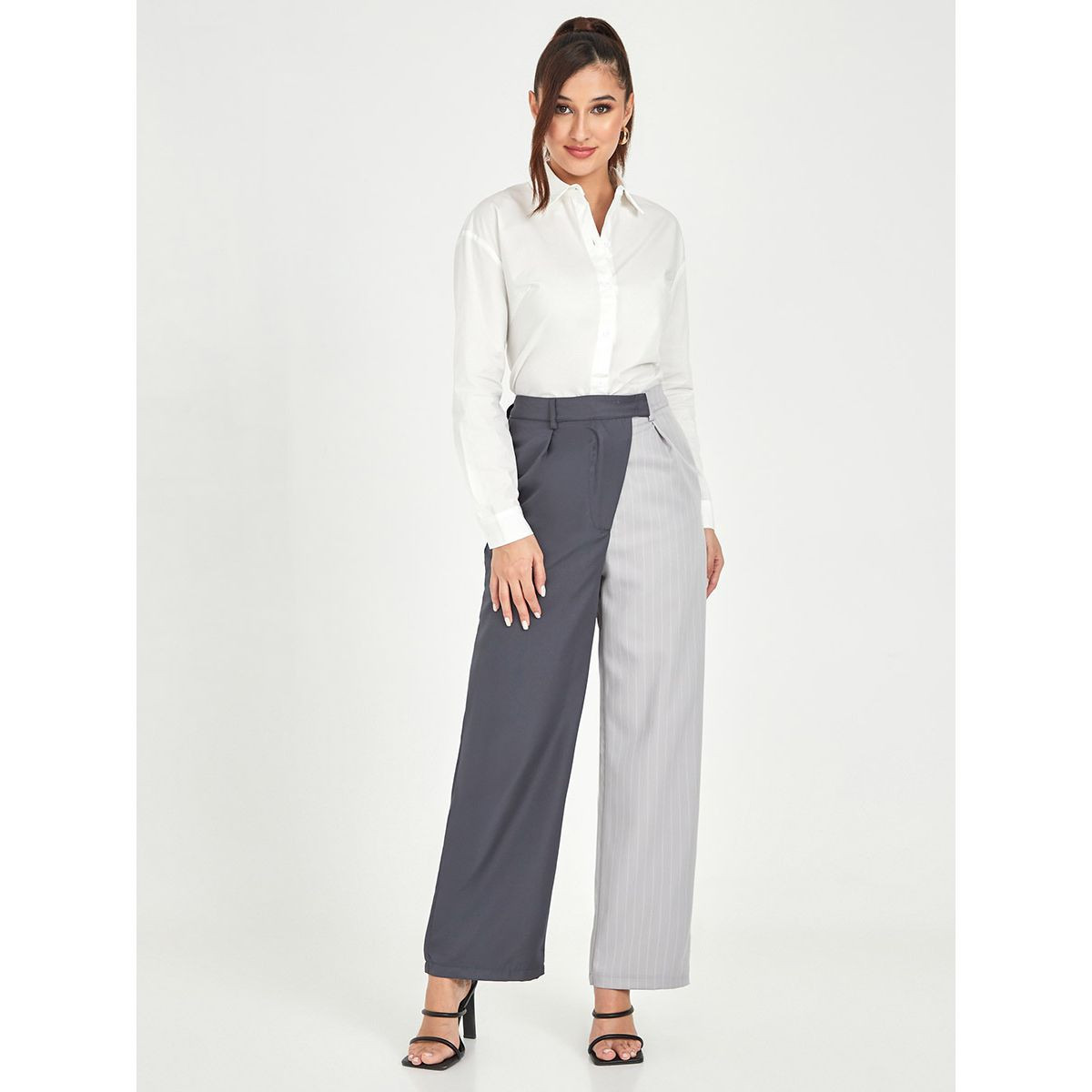 Styli Wide Leg Tonal Tailored Trouser-women-clothing-bottoms-trousers-image-2