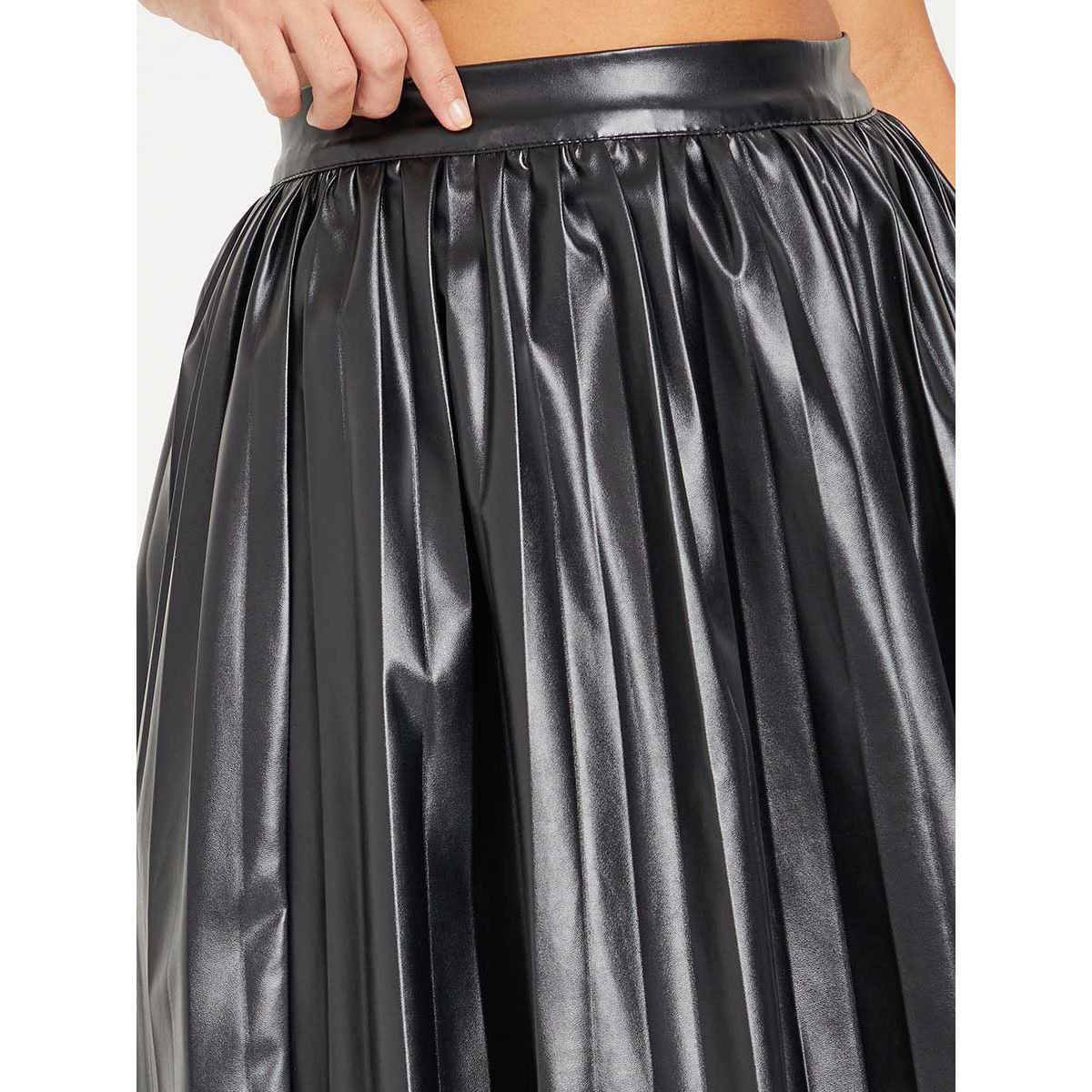 Styli PU Pleated Mini Skirt-women-clothing-bottoms-skirts-image-4