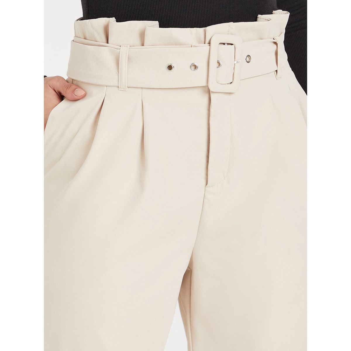 بنطال بخصر بيبر باغ من ستايلي-women-clothing-bottoms-trousers-image-3