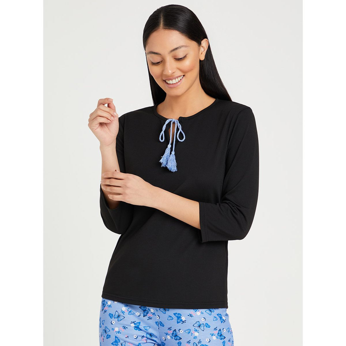 طقم بيجاما من ( تيشيرت + بنطال ) من ستايلي-women-clothing-nightwear-pyjamas-longsets-image-2