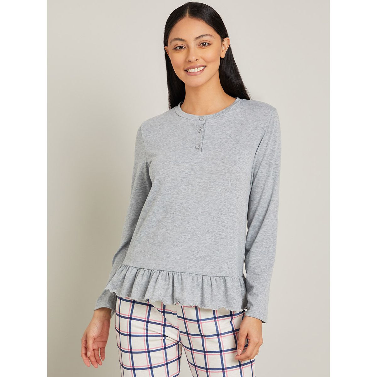 طقم بيجاما من ( تيشيرت + بنطال ) من ستايلي-women-clothing-nightwear-pyjamas-longsets-image-2