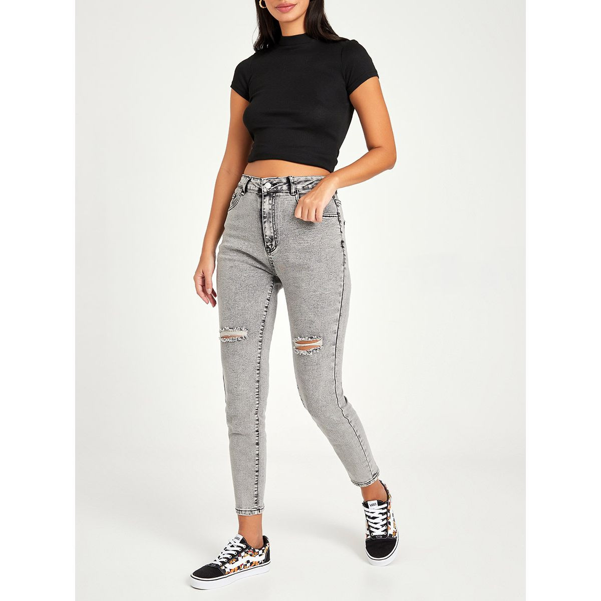 جينز سكيني بخصر عالي من ستايلي-women-clothing-bottoms-jeans-image-5