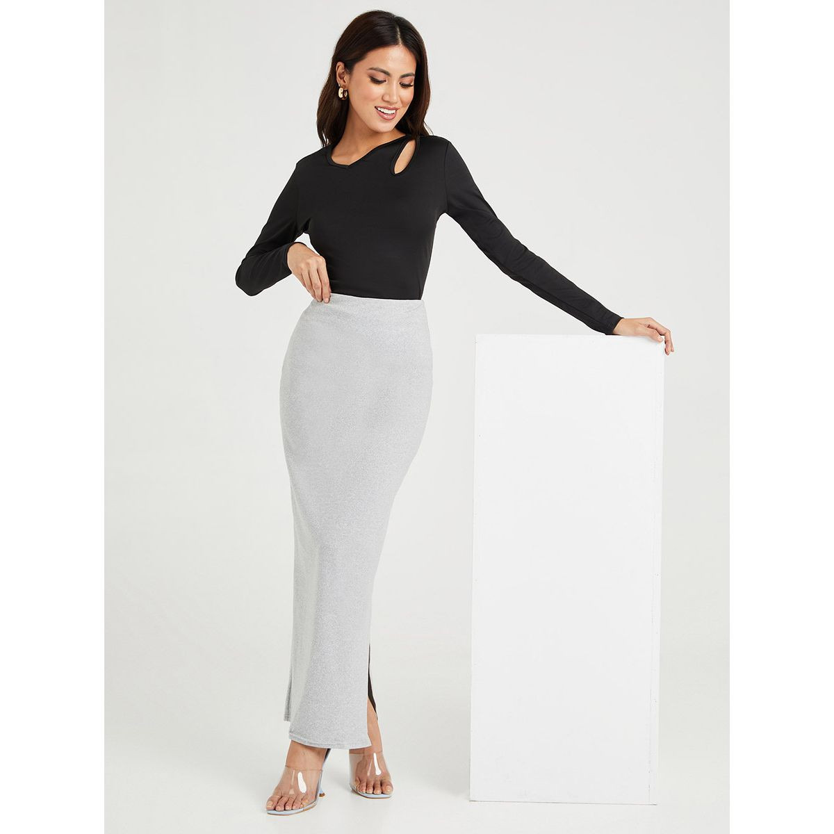 Styli Long Sleeves Cut-Out Shoulder Detail Knit Top-women-clothing-shirtsandblouses-blouses-image-2